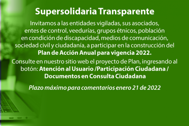 Para comentarios propuesta Plan de Acción Anual vigencia 2022 ...